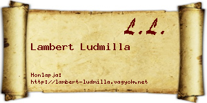 Lambert Ludmilla névjegykártya